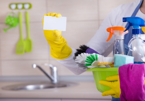 Local cleaner preparing an Airbnb property for new guests in Shepherds Bush